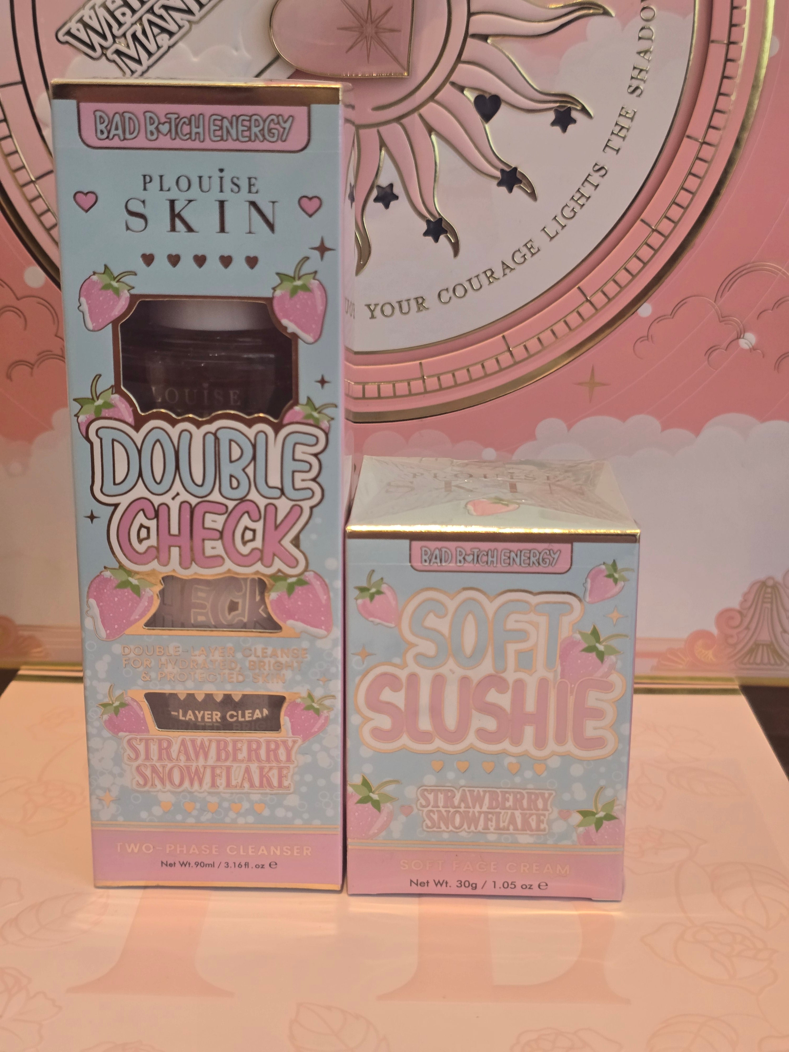 Duo  Strawberry Snowflake Scent - Face cream & Two phase Cleanser
