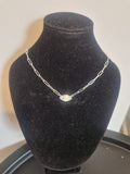 Clear Stone Evil Eye Necklace - Silver