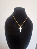 Stainless Steel Cross Necklace Gold