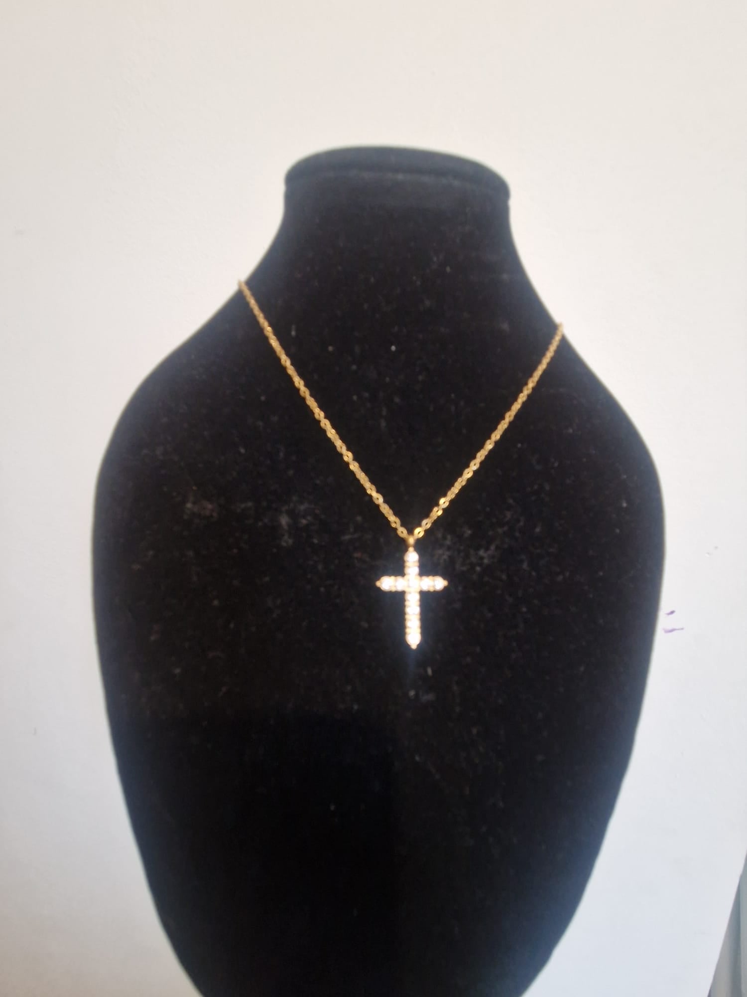 Stainless Steel Cross Necklace Gold